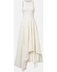 McQueen - Cotton And Paper-Blend Maxi Dress - Lyst