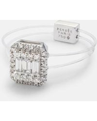PERSÉE - Floating 18Kt Ring With Diamonds - Lyst