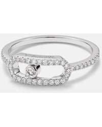 Messika - Ring Move Uno Aus 18Kt Weissgold Mit Diamanten - Lyst