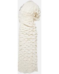 Chloé - One-Shoulder-Robe aus einem Seidengemisch - Lyst