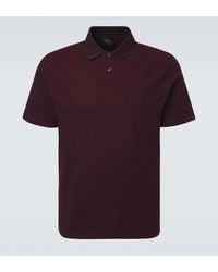 Brioni - Cotton Pique Polo Shirt - Lyst