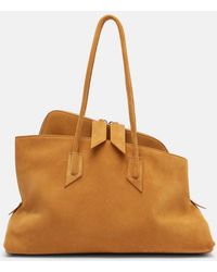 The Attico - La Passeggiata Medium Suede Tote Bag - Lyst
