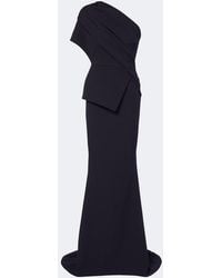 Safiyaa - Elyna Asymmetric Crepe Gown - Lyst