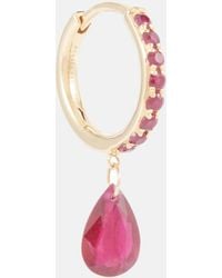 PERSÉE - Piercing 18kt Gold Single Earring With Ruby - Lyst