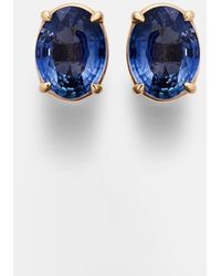 SHAY - Boucles D'Oreilles En Or Rose 18 Ct Et Saphirs - Lyst