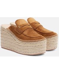 Gianvito Rossi - Maxilla Suede Espadrille Wedges - Lyst