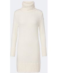 Moncler - Turtleneck Alpaca And Wool-Blend Minidress - Lyst