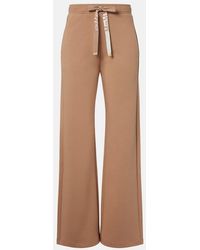 Max Mara - Cotton-Blend Jersey Wide-Leg Sweatpants - Lyst