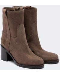 Brunello Cucinelli - Monili Suede Ankle Boots - Lyst