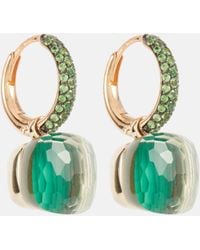 Pomellato - Nudo Classic 18kt Rose And White Gold Earrings With Gemstones - Lyst