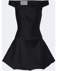 Balenciaga - Off-Shoulder Wool And Silk Corset Dress - Lyst