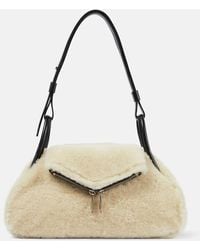 AMINA MUADDI - Gemini Small Shearling Shoulder Bag - Lyst