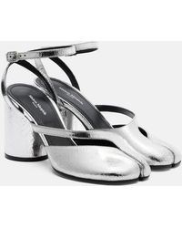 Maison Margiela - Tabi Metallic Leather Pumps - Lyst