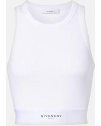 Givenchy - Logo Ribbed-Knit Cotton Tank Top - Lyst