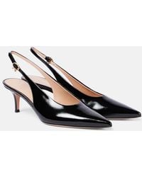 Gianvito Rossi - Robbie 55 Patent Leather Slingback Pumps - Lyst