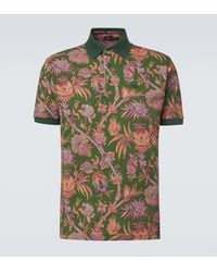 Etro - Polo De Pique De Algodon Floral - Lyst