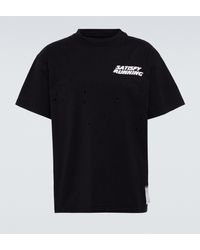Satisfy T-Shirt MothtechTM aus Baumwoll-Jersey - Schwarz