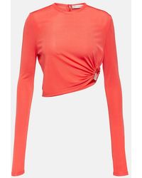Christopher Esber - Embellished Jersey Crop Top - Lyst