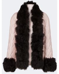 JACQUES WEI - Quilted Shearling-Trimmed Coat - Lyst