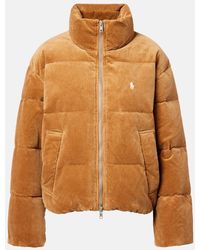 Polo Ralph Lauren - Daunenjacke Aus Baumwoll-Cord - Lyst