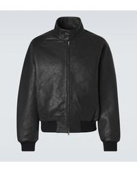 Studio Nicholson - Over Leather Bomber Jacket - Lyst