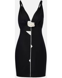 FARM Rio - Vestido Corto En Mezcla De Lino Con Aplique Floral - Lyst