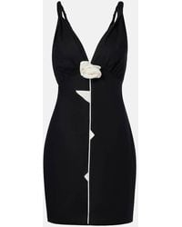 FARM Rio - Vestido Corto En Mezcla De Lino Con Aplique Floral - Lyst