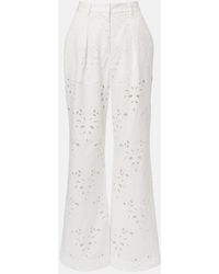 Rebecca Vallance - Artesan Broderie Anglaise Flared Pants - Lyst
