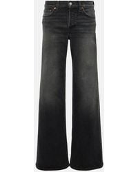 RE/DONE - Jeans A Gamba Larga E Vita Media - Lyst