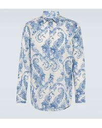 Etro - Camicia in cotone con stampa paisley - Lyst