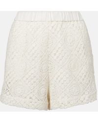 SIR. - Crochet High-Rise Cotton Shorts - Lyst