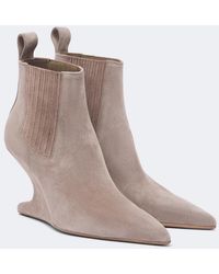 Rick Owens - Cantilever Suede Wedge Boots - Lyst