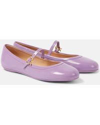Gianvito Rossi - Carla Patent Leather Mary Jane Flats - Lyst