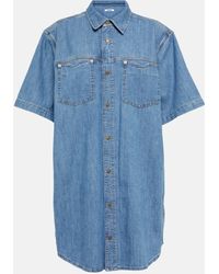 RE/DONE - Robe chemise oversize en jean - Lyst