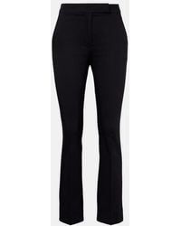 Max Mara - Cotton-Blend Cropped Slim Pants - Lyst