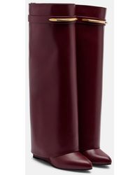 Givenchy - Shark 95 Leather Knee-High Boots - Lyst