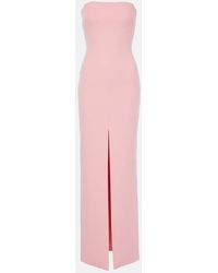 Solace London - Bysha Strapless Crepe Gown - Lyst