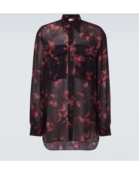 Dries Van Noten - Camisa Translucida Floral - Lyst