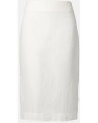 Rohe - Floral Semi-Sheer Organza Pencil Skirt - Lyst