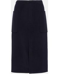 Vince - High-rise Wool-blend Pencil Skirt - Lyst