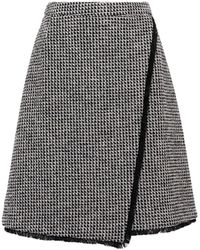 Dorothee Schumacher Exclusive To Mytheresa – Checked Comfort Tweed Wrap Skirt - Black