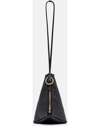 Calvin Klein - Solida Mini Snake-Effect Leather Pouch With Strap - Lyst
