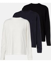 Jil Sander - Set Of 3 Cotton Jersey T-Shirts - Lyst