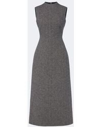 Maison Margiela - Herringbone Virgin Wool Midi Dress - Lyst