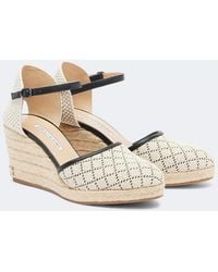 Manolo Blahnik - Espadrahi Raffia-Effect Espadrille Wedges - Lyst