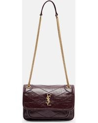 Saint Laurent - Niki Cassandre Mini Leather Shoulder Bag - Lyst