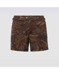 Tom Ford - Camouflage Swim Trunks - Lyst