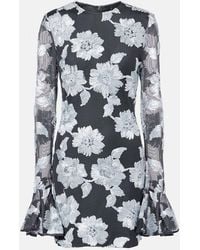 ROTATE BIRGER CHRISTENSEN - Besticktes Minikleid Aus Mesh - Lyst