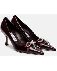 Jimmy Choo - Auria 70 Embellished Leather Pumps - Lyst