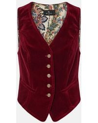 Etro - Cotton Velvet Vest - Lyst